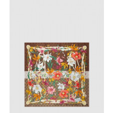 구찌 플로라 프린트 실크 스카 777068