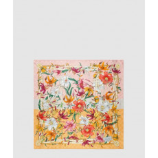 구찌 플로라 프린트 실크 스카 777068