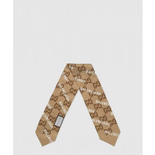 구찌 플로라 프린트 실크 넥 보우 676777