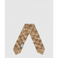 구찌 플로라 프린트 실크 넥 보우 676777