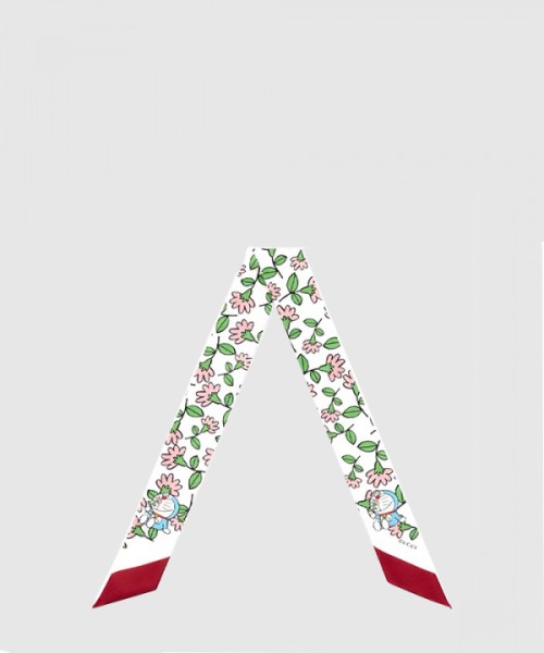 구찌 실크 트윌 플로라 프린트 넥 보우 656611