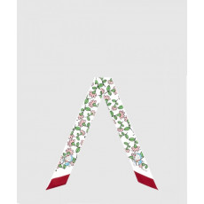 구찌 실크 트윌 플로라 프린트 넥 보우 656611