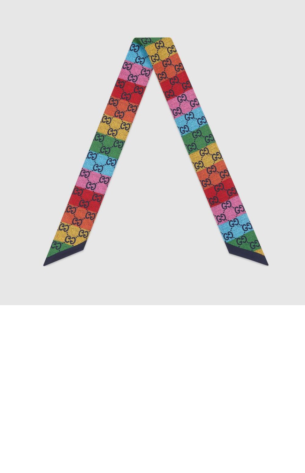 구찌 플로라 프린트 실크 넥 보우 662780