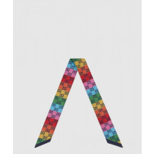 구찌 플로라 프린트 실크 넥 보우 662780