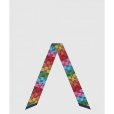 구찌 플로라 프린트 실크 넥 보우 662780