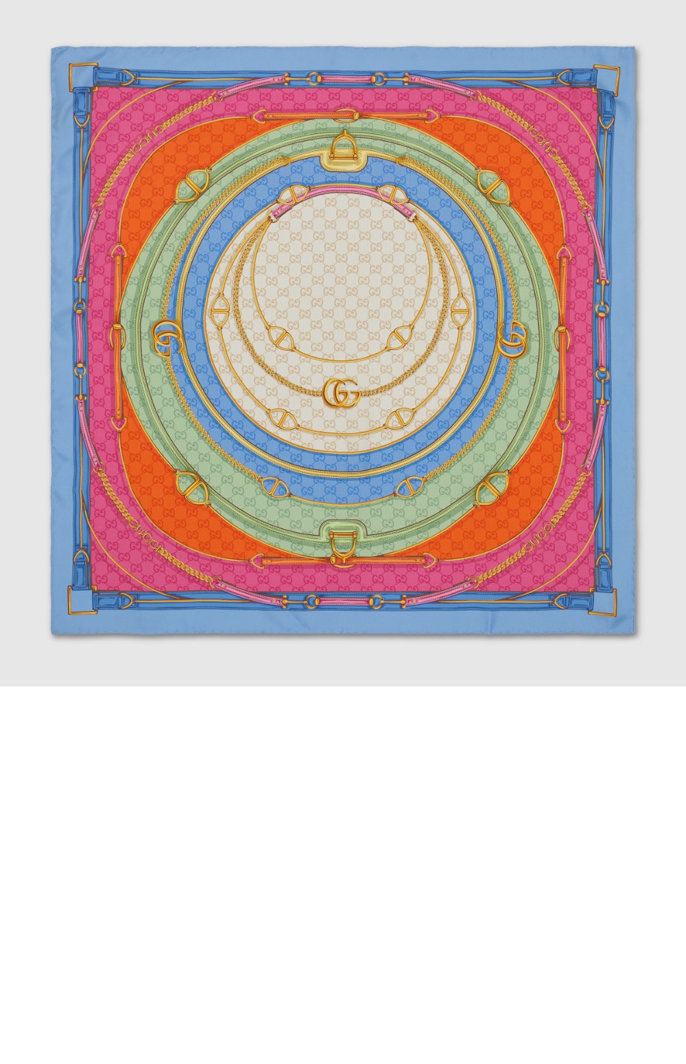 구찌 GG 벨트 프린트 실크 스카프 788599