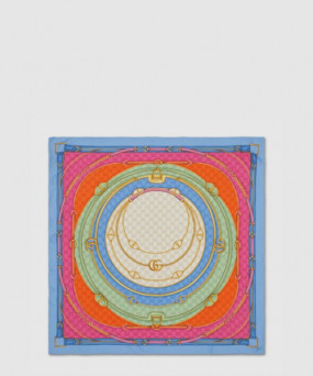 구찌 GG 벨트 프린트 실크 스카프 788599