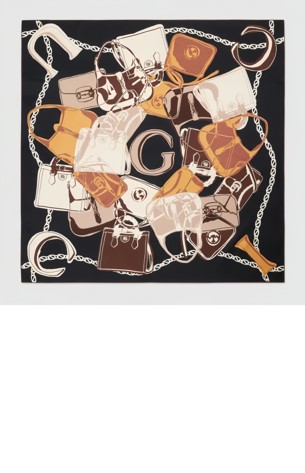 구찌 플로라 프린트 실크 스카프 723139