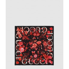 구찌 플로라 프린트 실크 까레