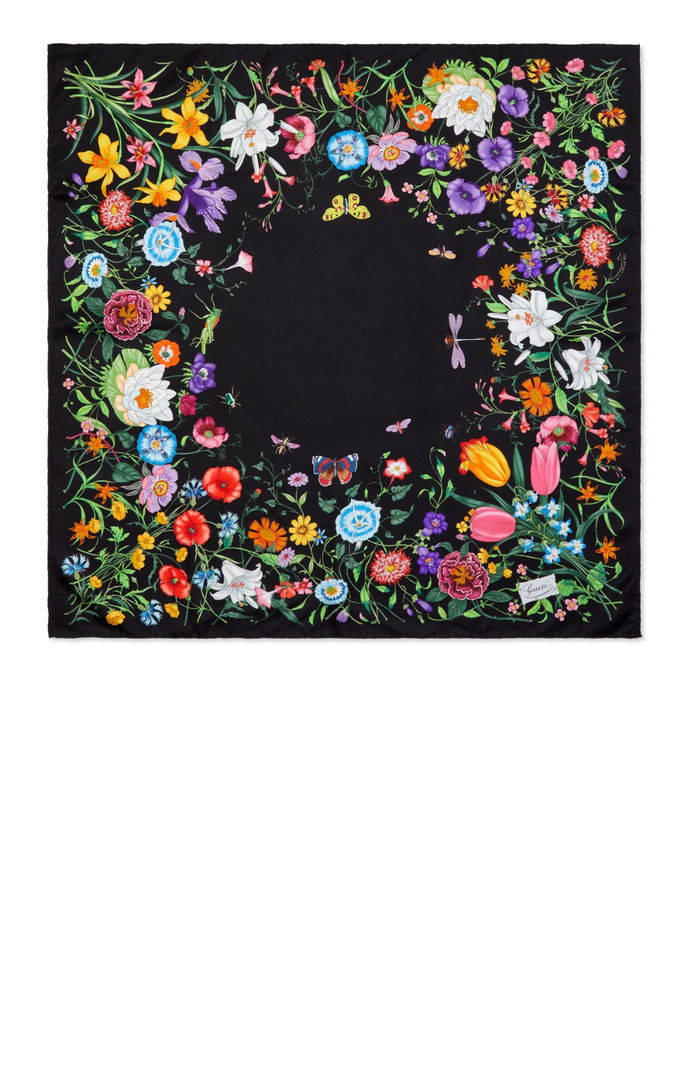 구찌 플로라 프린트 실크 까레 699506