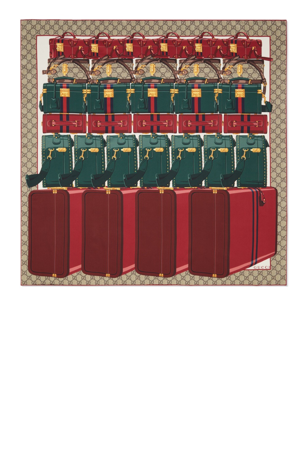 구찌 GG 발리제리아 프린트 실크 까레 783164