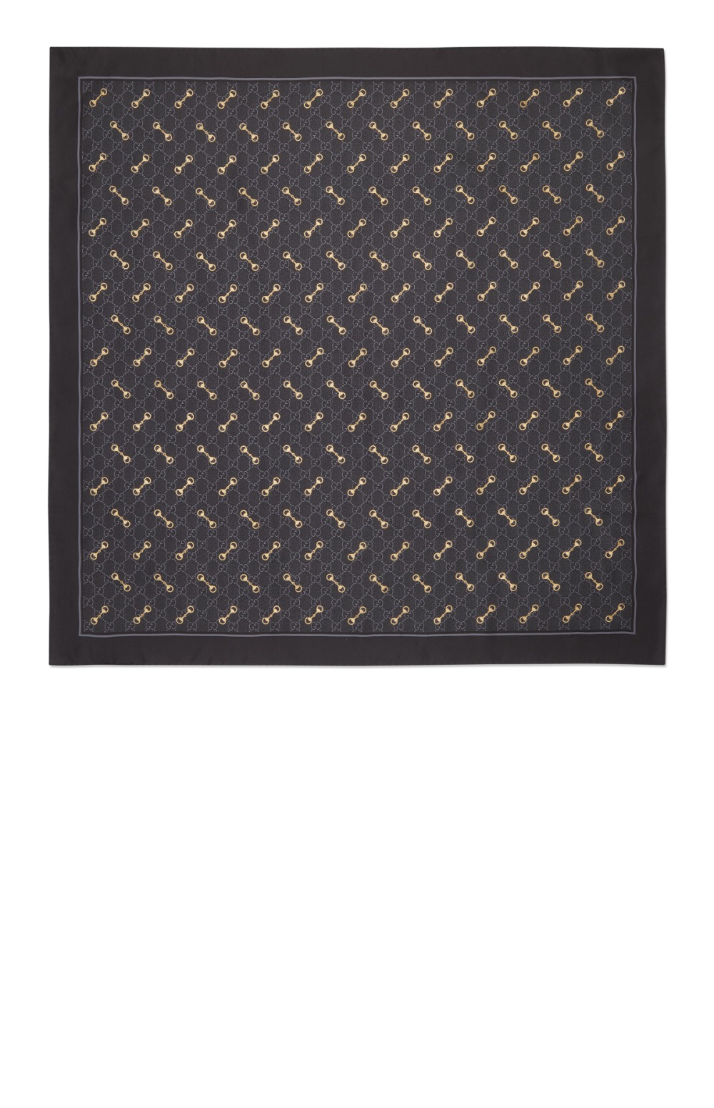 구찌 GG 프린트 홀스빗 실크 까레 662576