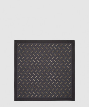 구찌 GG 프린트 홀스빗 실크 까레 662576