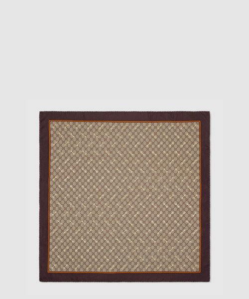 구찌 GG 프린트 홀스빗 실크 스카프 662576