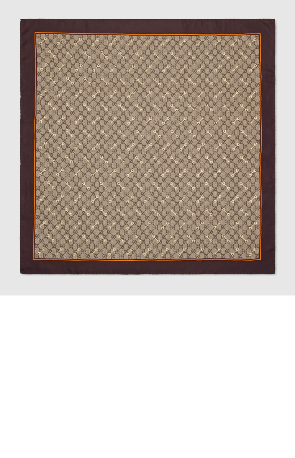 구찌 GG 프린트 홀스빗 실크 스카프 662576