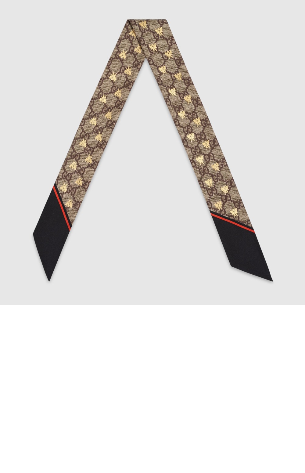 구찌 GG 비(Bee) 모양 실크 넥 보우 499226