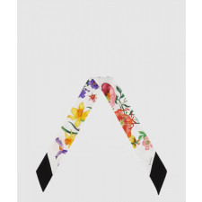 구찌 실크 트윌 플로라 프린트 넥 보우 406206