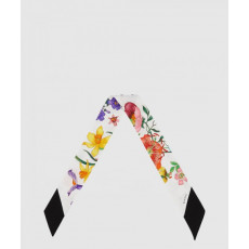 구찌 실크 트윌 플로라 프린트 넥 보우 406206