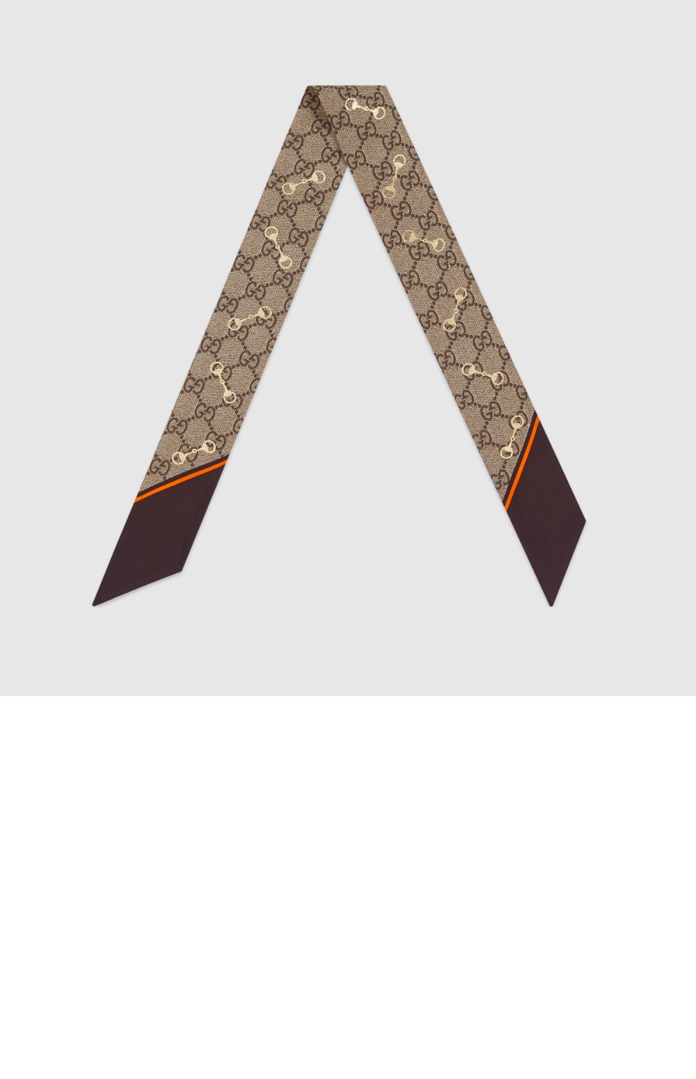 구찌 GG 프린트 홀스빗 실크 넥 보우 6637193