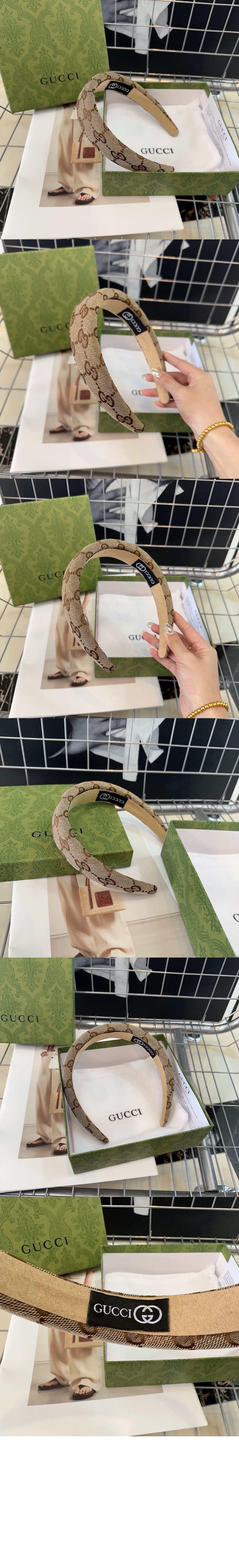 구찌 오리지널 GG 캔버스 헤어밴드 789987