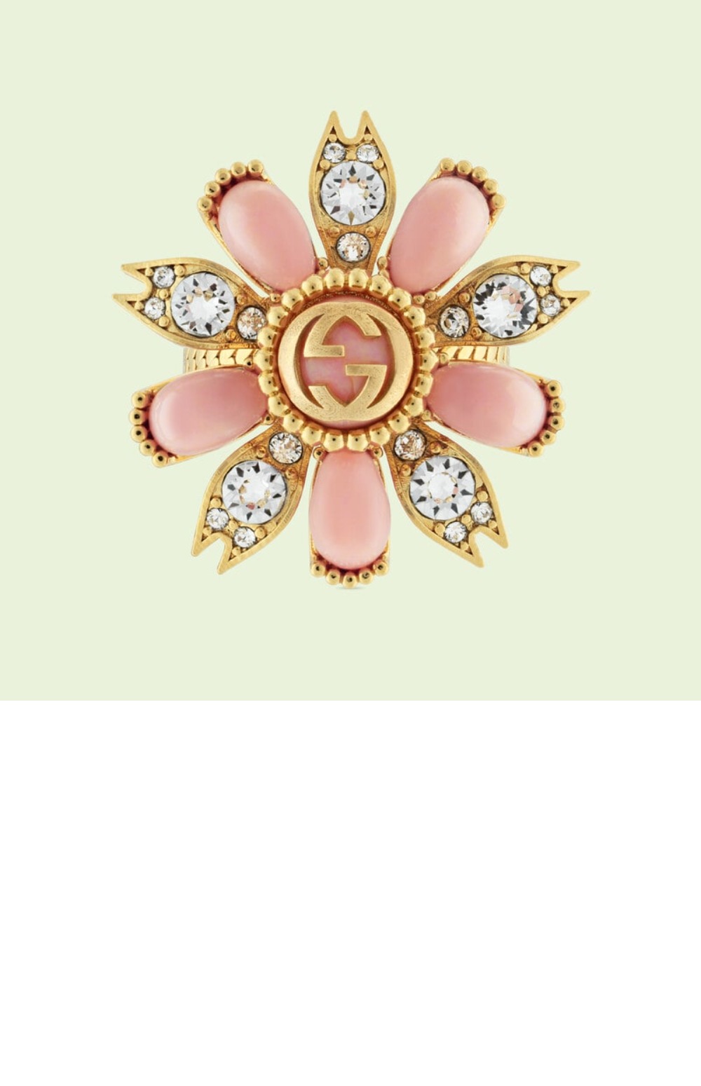 구찌 인터로킹 G 플라워 반지 링 702609