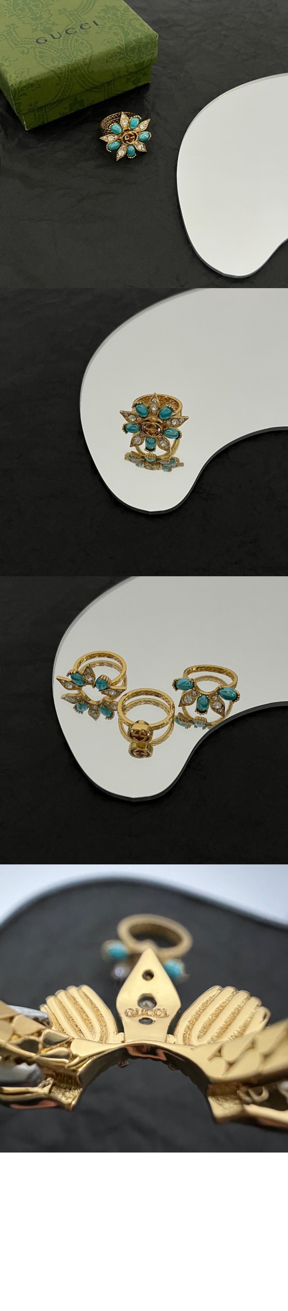 구찌 인터로킹 G 플라워 반지 링 702609