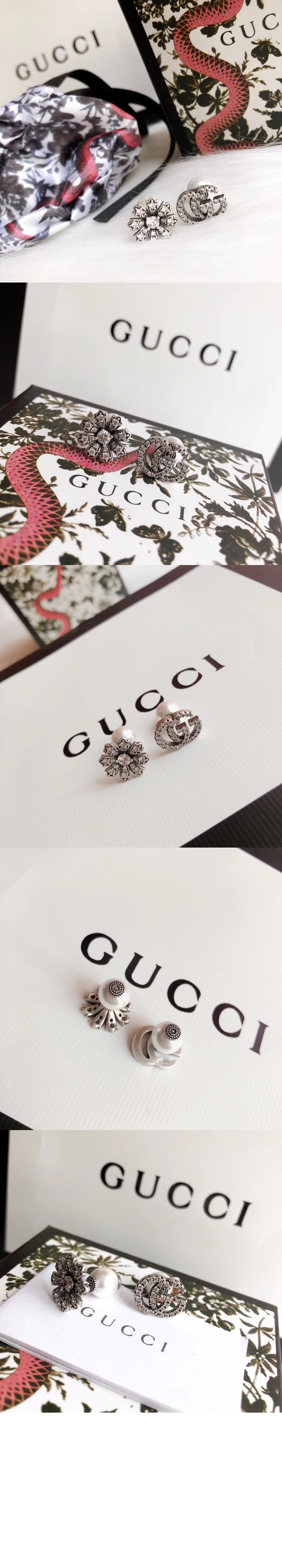 구찌 플로라 18k 다이아몬드 귀걸이 582033