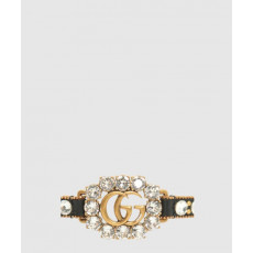 구찌 크리스털 더블 G 레더 팔찌 648722