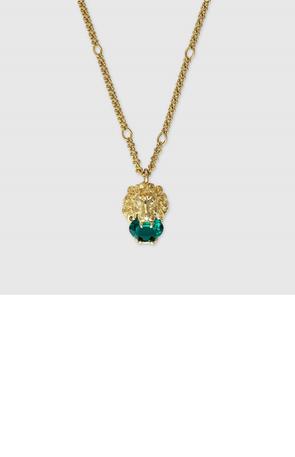 구찌 그린 크리스털 펜던트 목걸이 677366