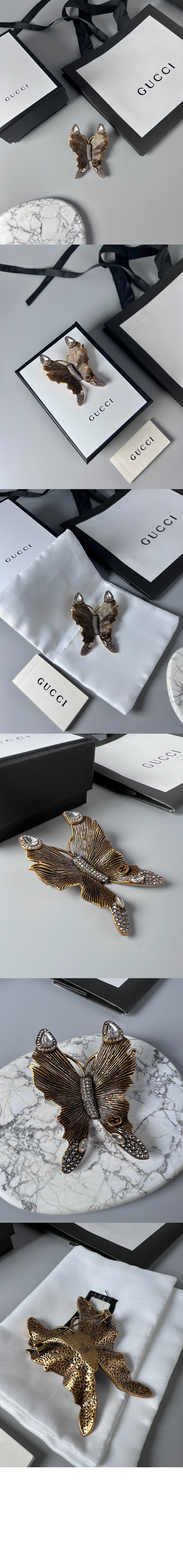 구찌 2D 나비 브로치 716447