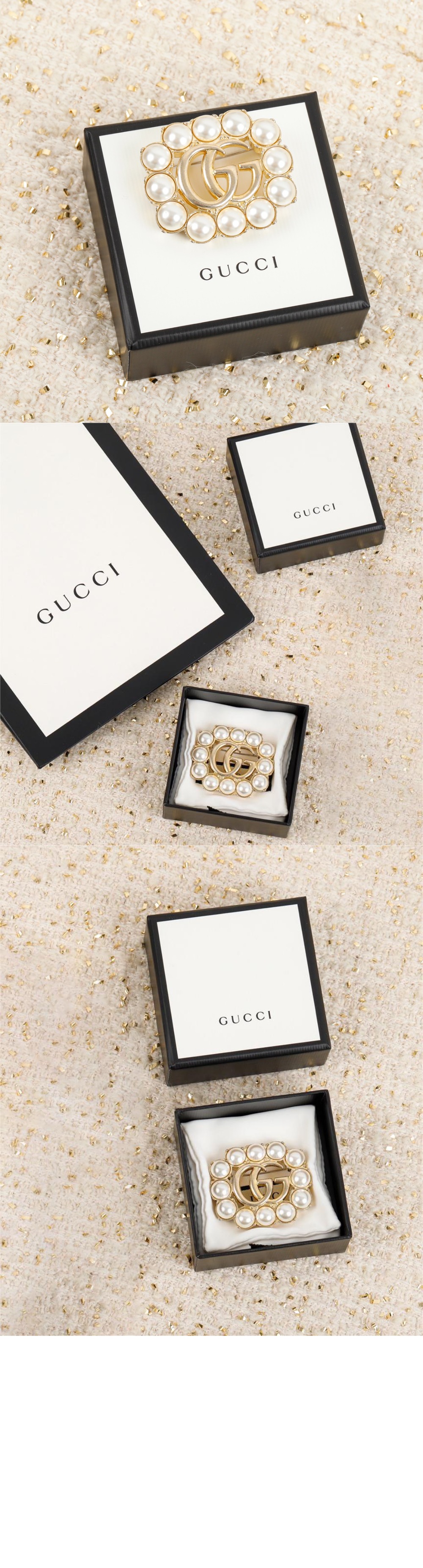 구찌 더블 G 브로치 629616