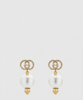 구찌 인터로킹 G 진주 귀걸이 582822