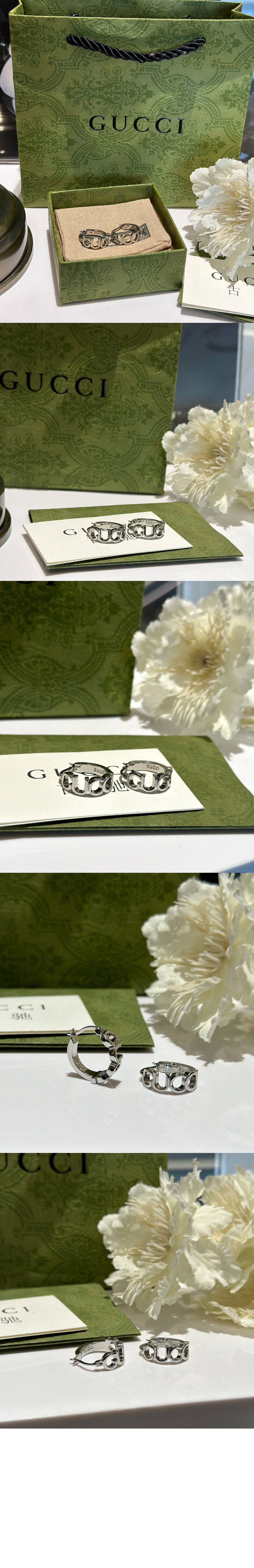 구찌 GUCCI 레터 후프 귀걸이 774627