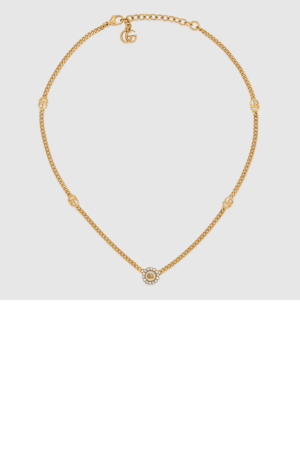 구찌 gg 마몬트 더블 플라워 목걸이 702568