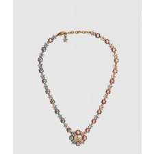 구찌 크리스털 꽃 목걸이 753805