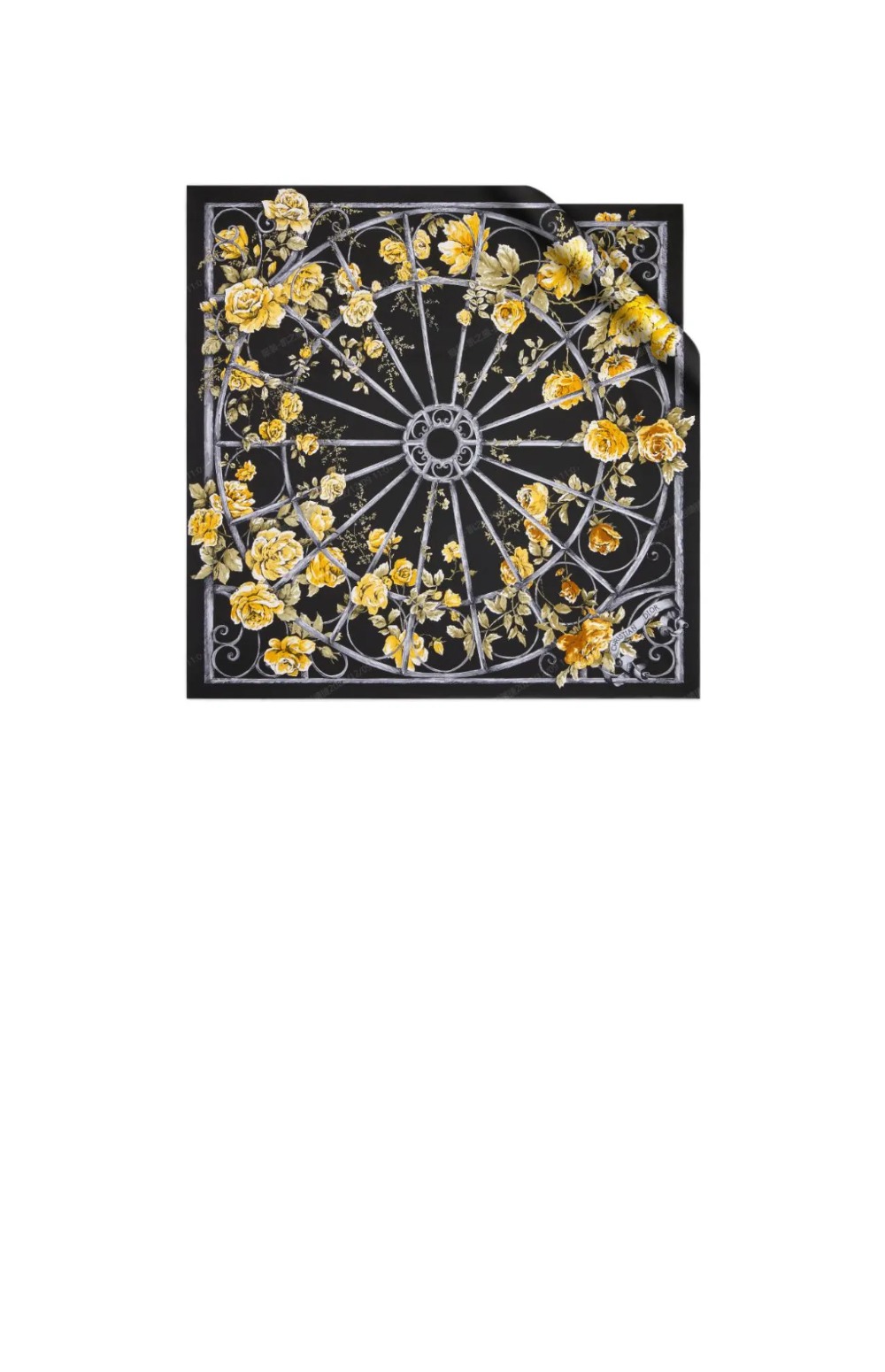 디올 식물 화훼 90 스퀘어 스카프 31GRA