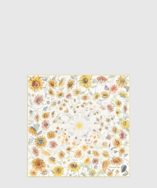 디올 식물 화훼 70 스퀘어 스카프 42FLE