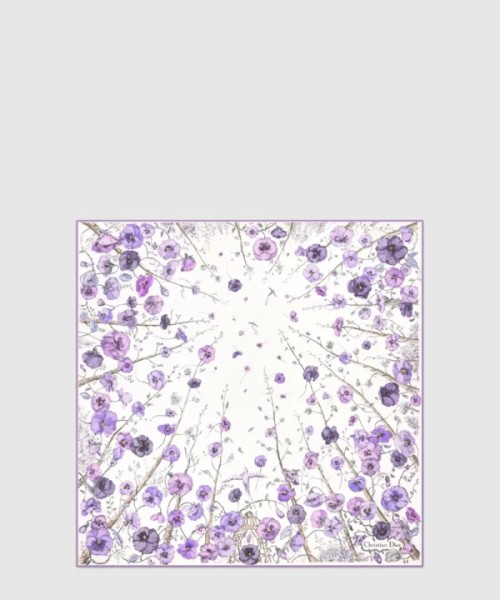 디올 식물 화훼 70 스퀘어 스카프 42FLE