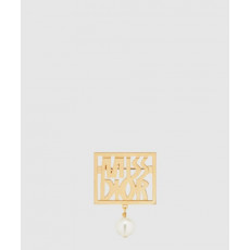 디올 레터링 장식 브로치 V1407