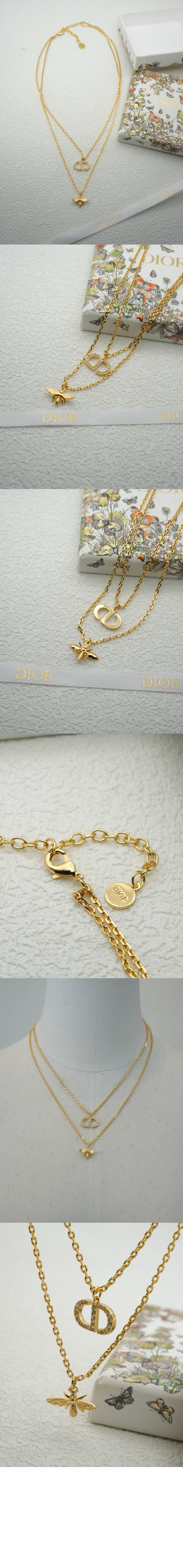 디올 Petit CD Bee 목걸이 N3225