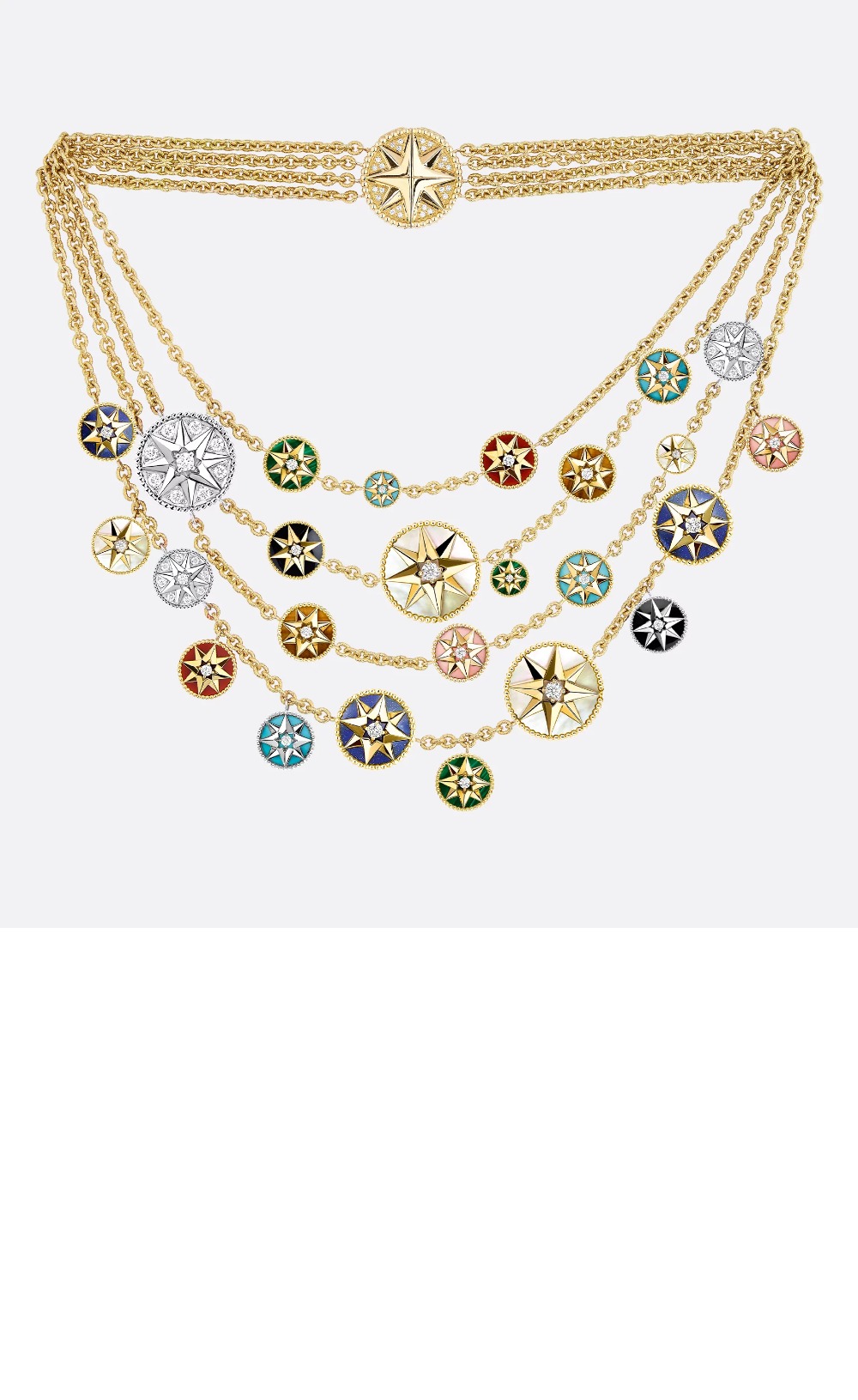 디올 Rose des Vents 플래스트런 목걸이 JRDV9