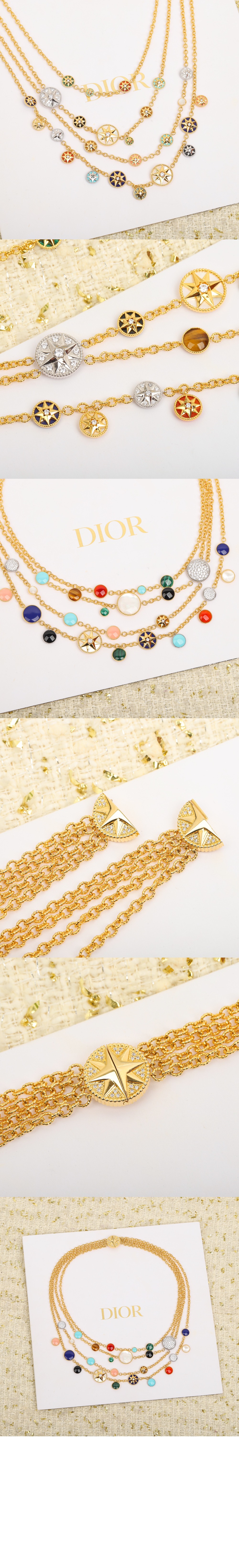 디올 Rose des Vents 플래스트런 목걸이 JRDV9