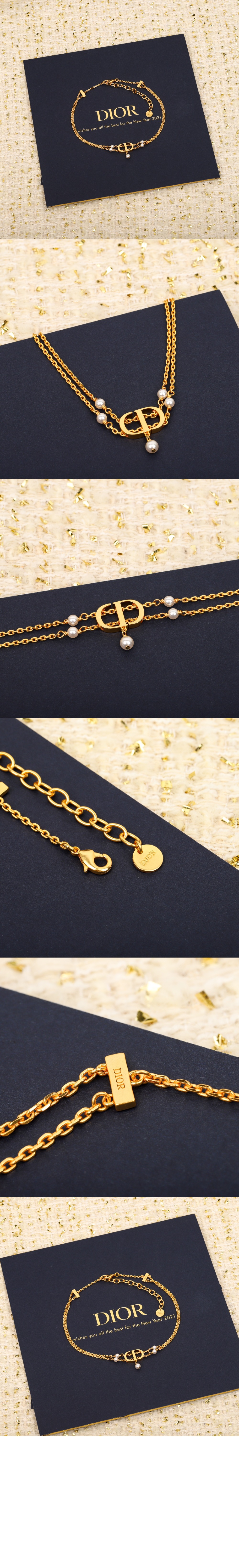 디올 Passage CD 더블 목걸이 N3062