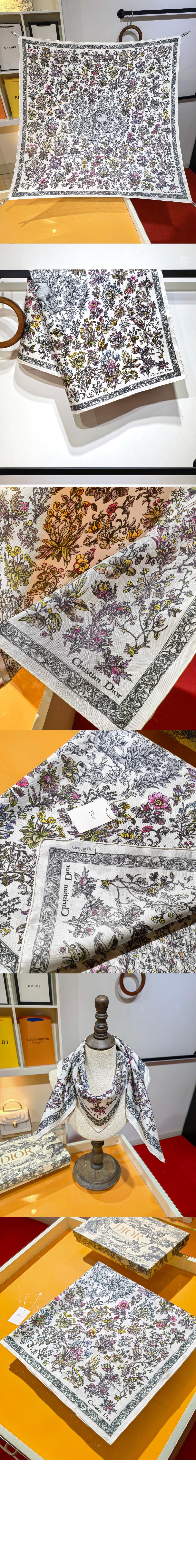 디올 Millefiori Unicorn 90 스퀘어 스카프 51UNI