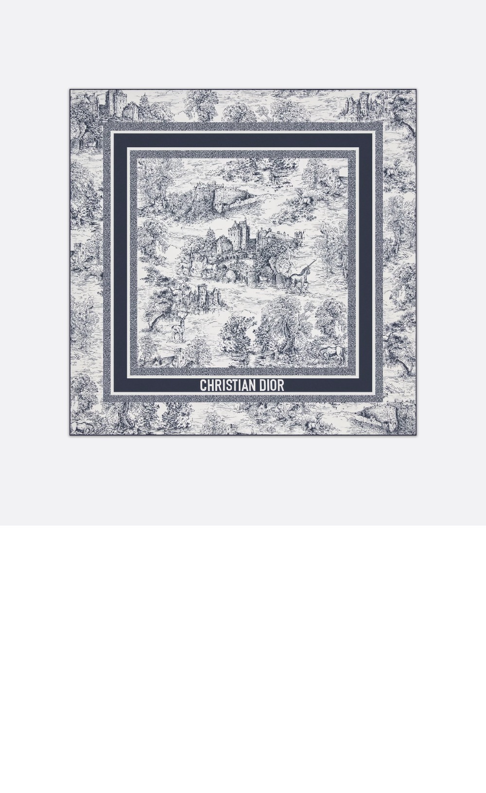 디올 Toile de Jouy Scotland 90 스퀘어 스카프 51SCO