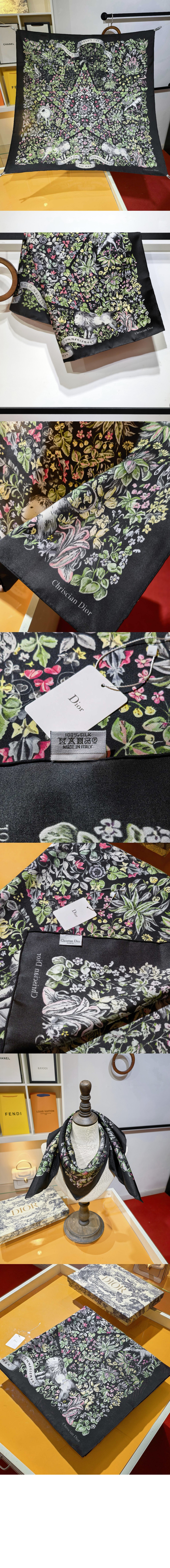 디올 Around the World 90 스퀘어 스카프 51STE