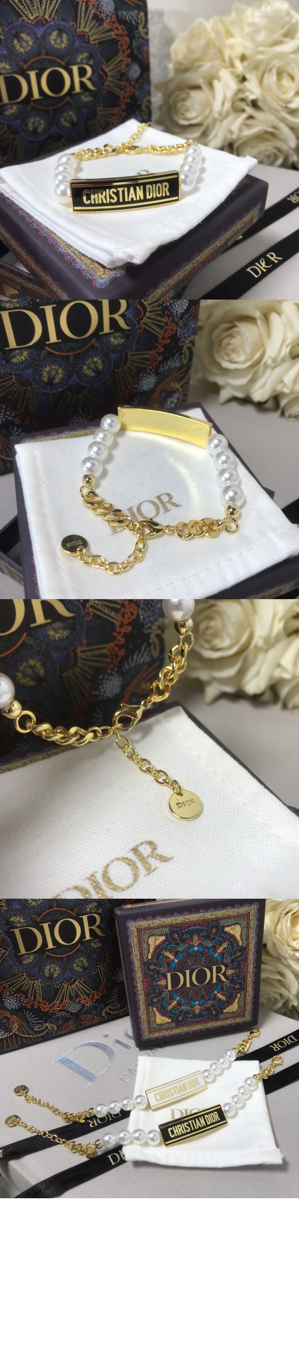 디올 30 Montaigne 가죽 팔찌 B1433