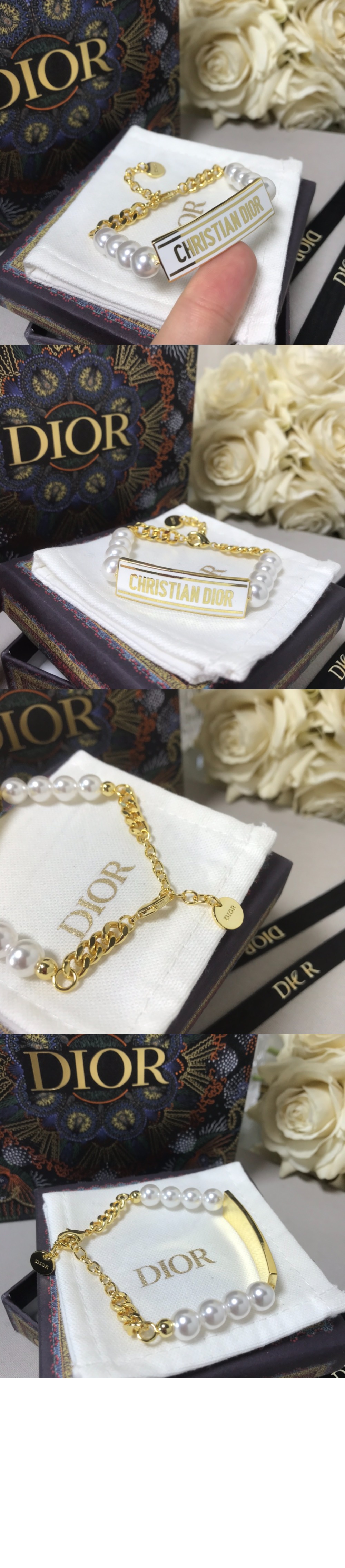 디올 30 Montaigne 가죽 팔찌 B1433