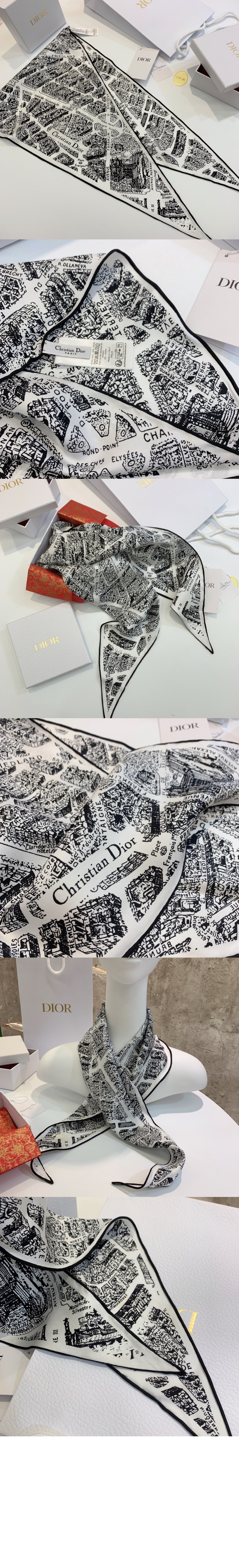 디올 Plan de Paris Dior Diamond 스카프 32PAR