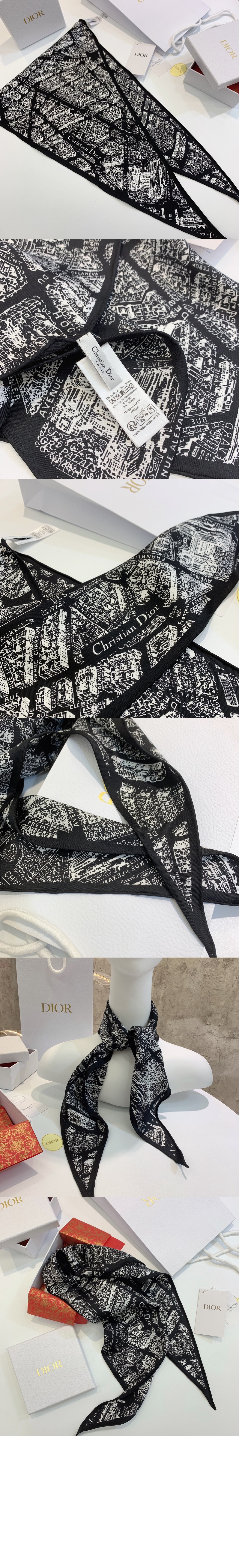 디올 Plan de Paris Dior Diamond 스카프 32PAR